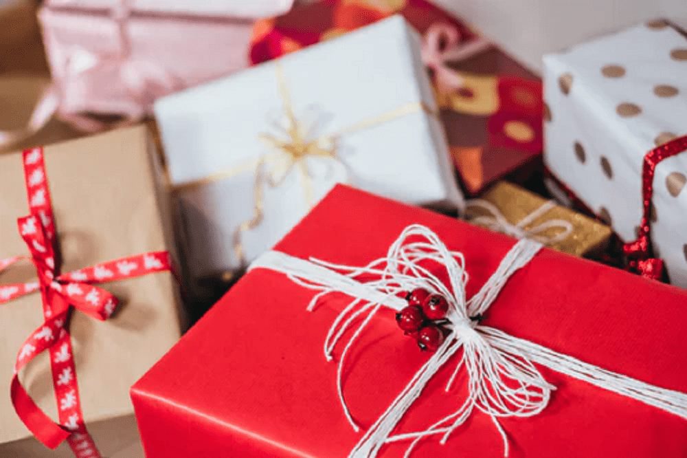 a pile of presents