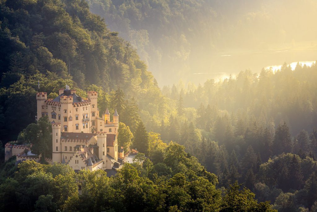 Castle in amongst the trees