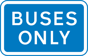 buses only road sign